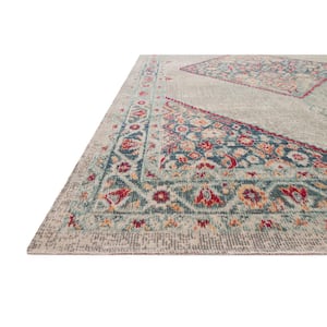 Nour Stone/Multi 1 ft. 11 in. x 3 ft. Transitional Polypropylene Area Rug