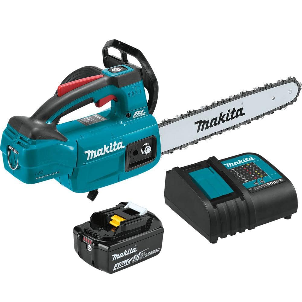 Makita LXT 12 in. 18V Lithium-Ion Brushless Top Handle Electric Battery Chainsaw Kit (4.0 Ah) -  XCU10SM1