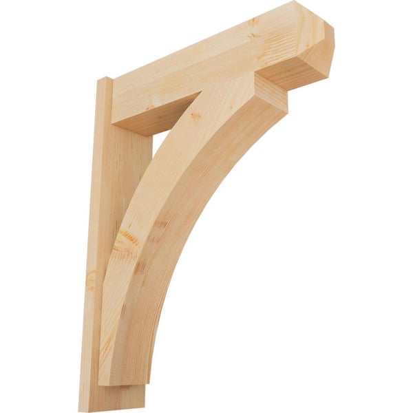 Ekena Millwork 8 in. x 36 in. x 28 in. Thorton Craftsman Smooth Douglas Fir Outlooker