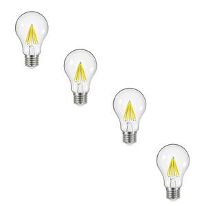 60-Watt Equivalent A19 Dimmable Clear Filament Vintage Style LED Light Bulb Soft White (4-Pack)