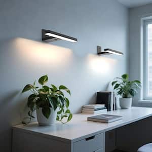 2-Pack Black LED Picture Lights for Wall with Dimmable Painting Lights and Remote Timer for Paintings or Frames