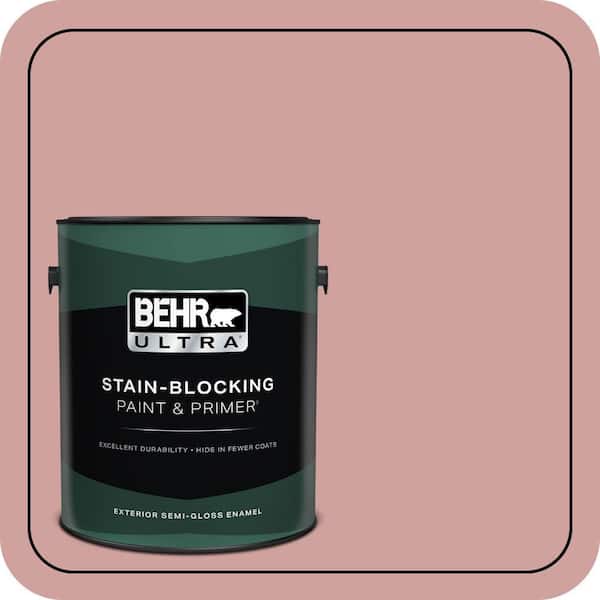 BEHR ULTRA 1 gal. #S150-3 Rose Pottery Semi-Gloss Enamel Exterior Paint & Primer