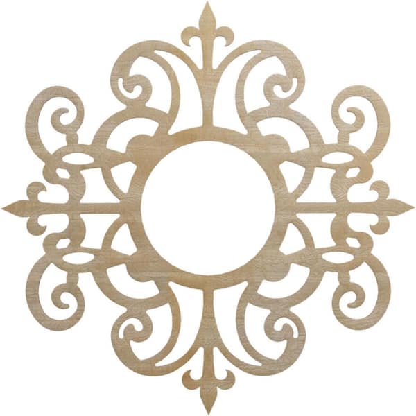 Ekena Millwork 0.25 in. x 40 in. x 40 in. Wood Medallion Moulding
