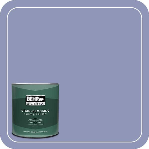 BEHR ULTRA 1 qt. #BIC-20 Lively Lilac Extra Durable Semi-Gloss Enamel Interior Paint & Primer