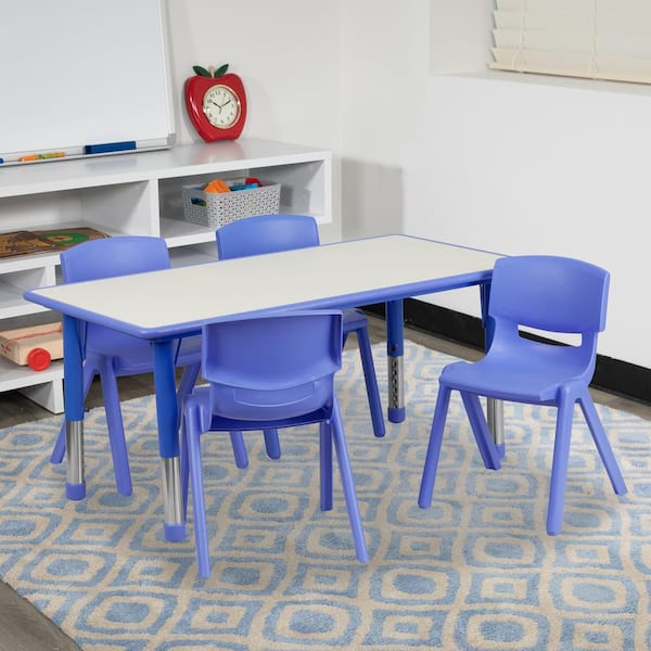 Blue table and online chairs