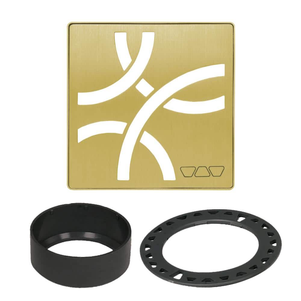 Kerdi-Drain 4 in. Brushed Classic Gold Curve Drain Grate price history on PriceWatchPro