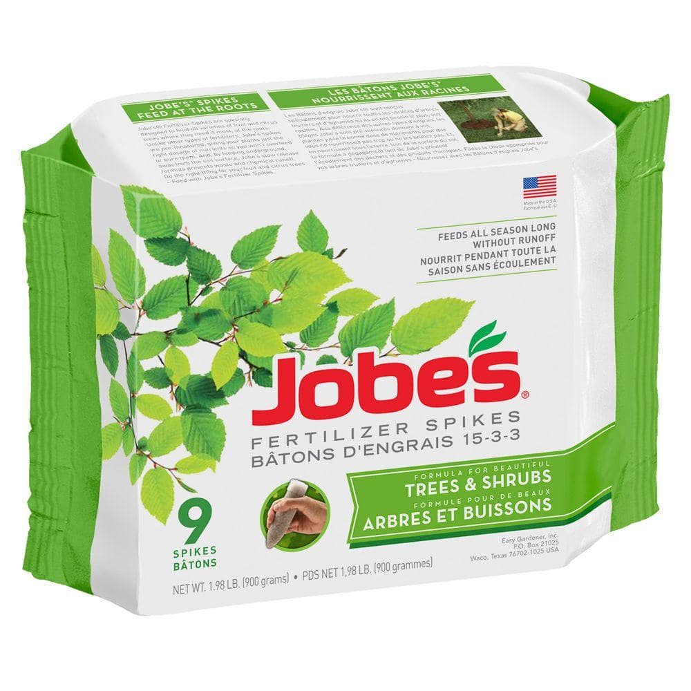Jobe's 2.2 lb. Tree and Shrub Fertilizer Spikes, (9-Pack) 01310 - The Home  Depot
