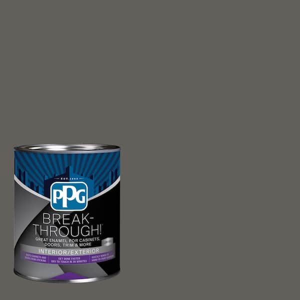 Break-Through! 1 qt. PPG0999-7 Dark Woods Satin Door, Trim & Cabinet Paint