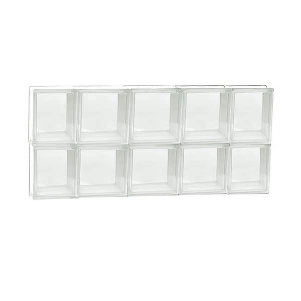 Clearly Secure 34.75 in. x 15.5 in. x 3.125 in. Frameless Non-Vented Clear Glass Block Window