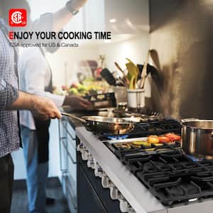 48 in. Slide-In Natural Gas Rangetop Cooktop in Stainless Steel with 6 Sealed Burners and a Griddle