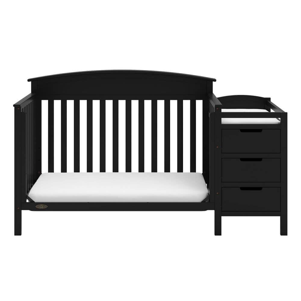Black Pine 4-in-1 Convertible Crib and Changer