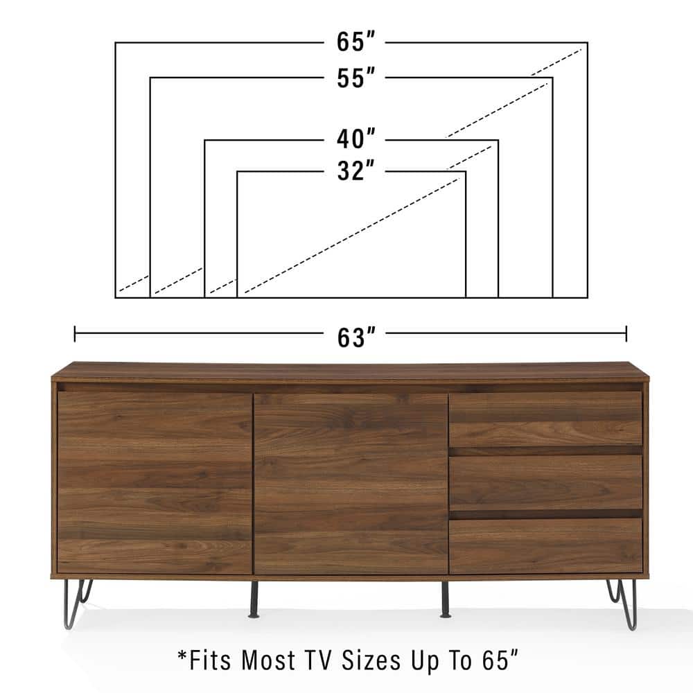 Teagan Brown Oak Mid Century Record Storage Sideboard Cabinet