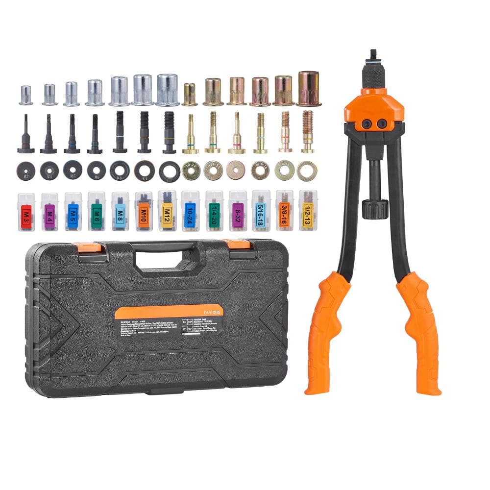 16 Inch Labor-Saving Rivnut Tool, 13PCS Mandrels plus 186PCS Assorted Rivet Nuts with Carry Case price history on PriceWatchPro
