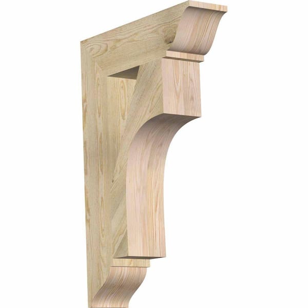 Ekena Millwork 6 in. x 36 in. x 24 in. Douglas Fir Westlake Traditional Rough Sawn Bracket
