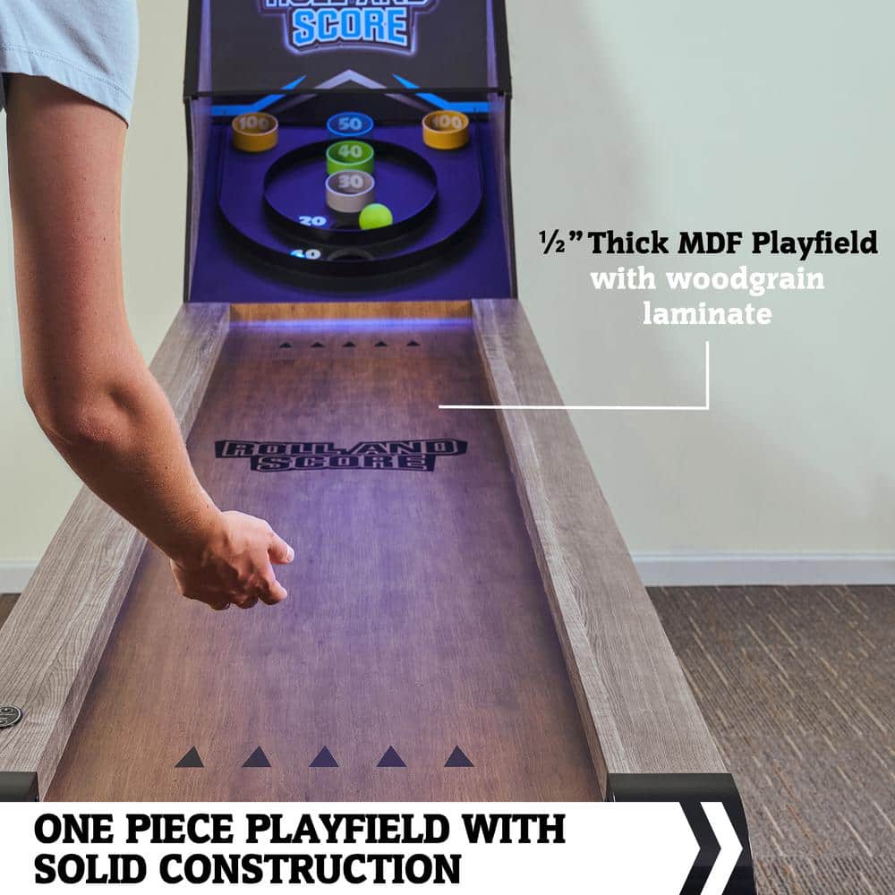 108" Gray and Brown PVC Laminate Roll and Score Game Table
