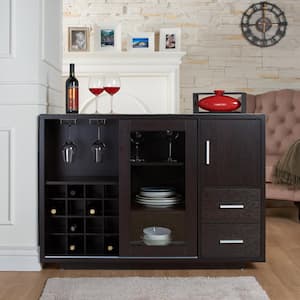 Begna 16-Bottle Cappuccino Wine Cabinet