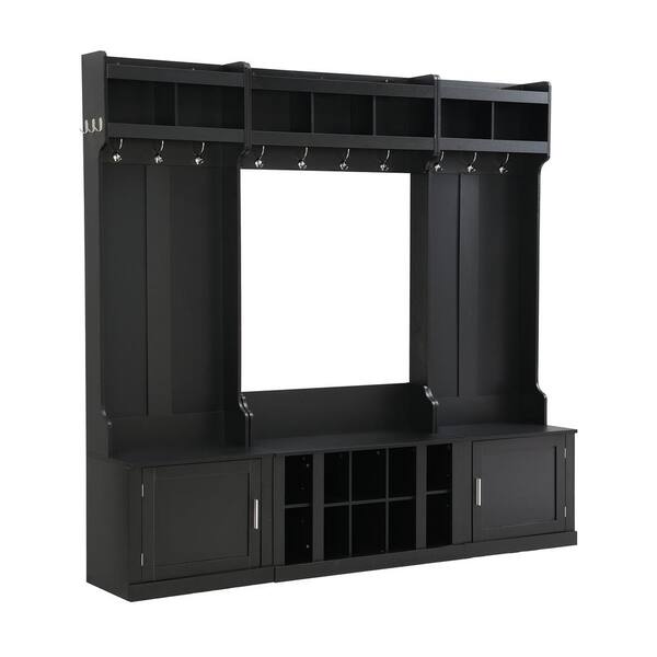 Harper & Bright Designs Multifunctional 4in1 Wide Design Black Hall