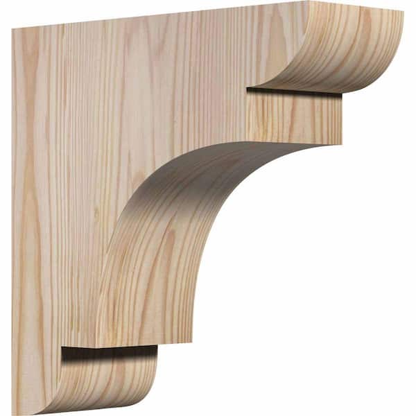 Ekena Millwork 3-1/2 in. x 10 in. x 10 in. Douglas Fir New Brighton Smooth Corbel