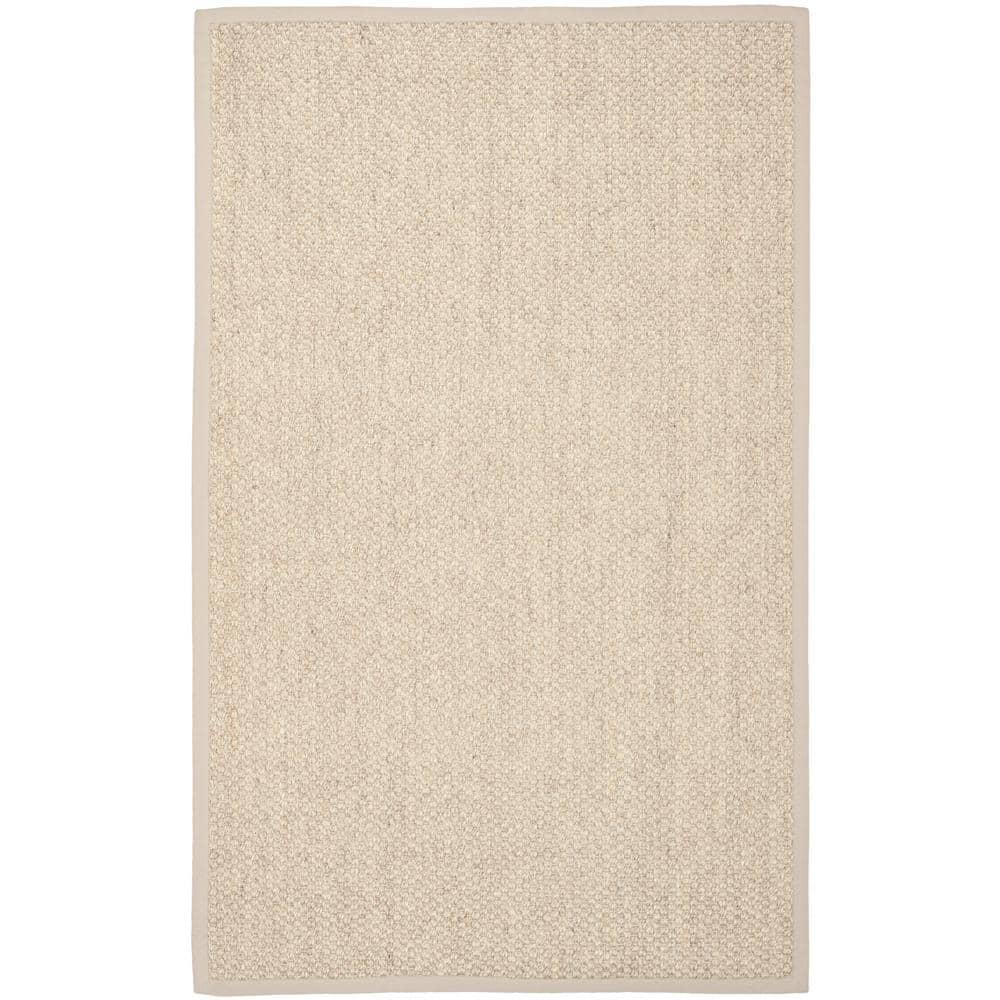 Handmade Marble Sisal Non-slip Area Rug, 4' x 6'