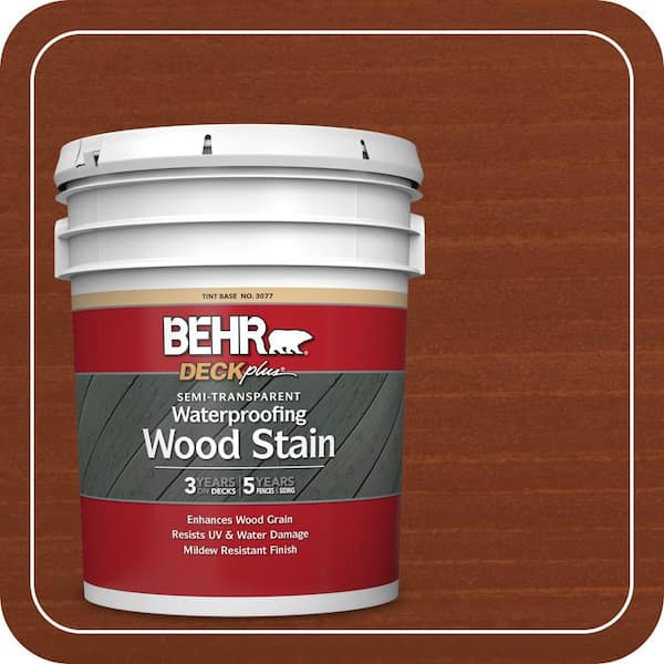 5 gal. #ST-330 Redwood Semi-Transparent Waterproofing Exterior Wood Stain