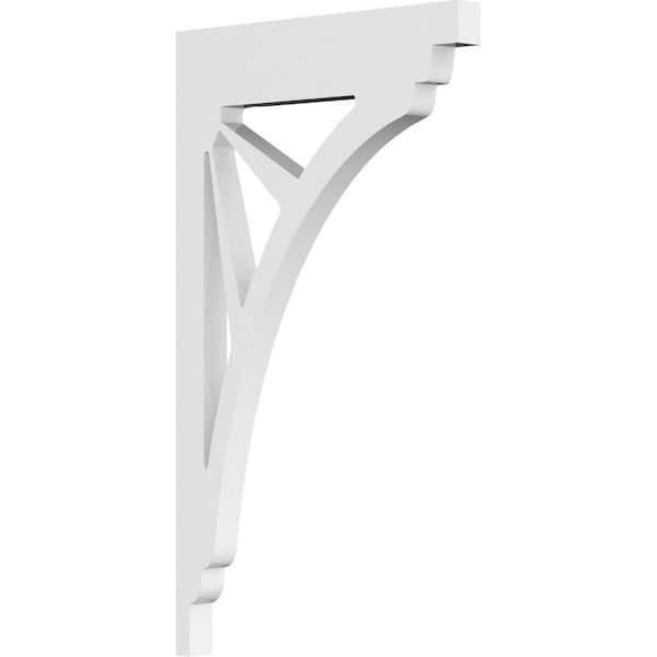 Ekena Millwork 5/8 in. W x 12 in. H x 7 in. D PVC Stanford Bracket