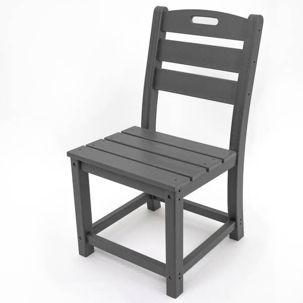 Zeus & Ruta Gray Plastic Set of Adirondack Chair (Set of 1)