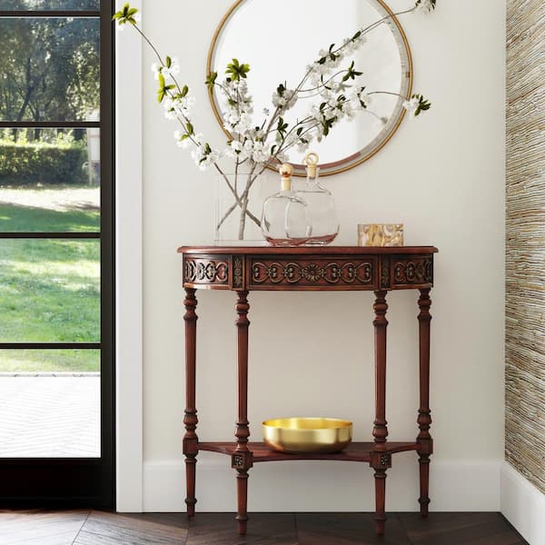 Butler Specialty Company Danelle 30 in. W Dark Brown Specialty Wood Demilune Console Table