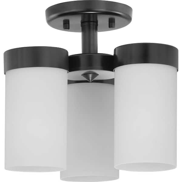 Progress Lighting Elevate Collection 3-Light Black Flush Mount