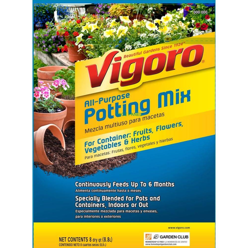 Vigoro 8 qt. Potting Soil Mix 74378920 The Home Depot