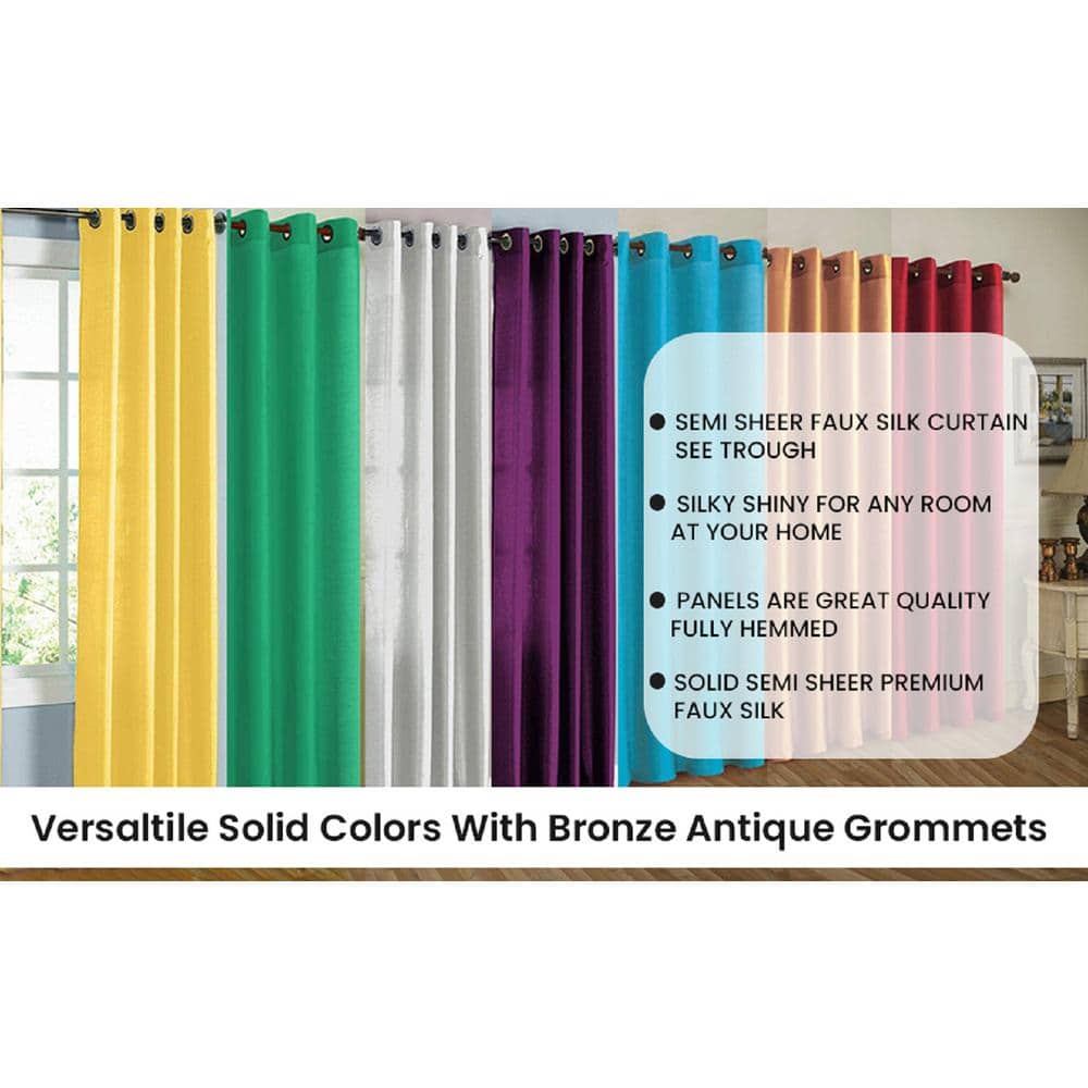 Gold Faux Silk Blackout Grommet Window Panels