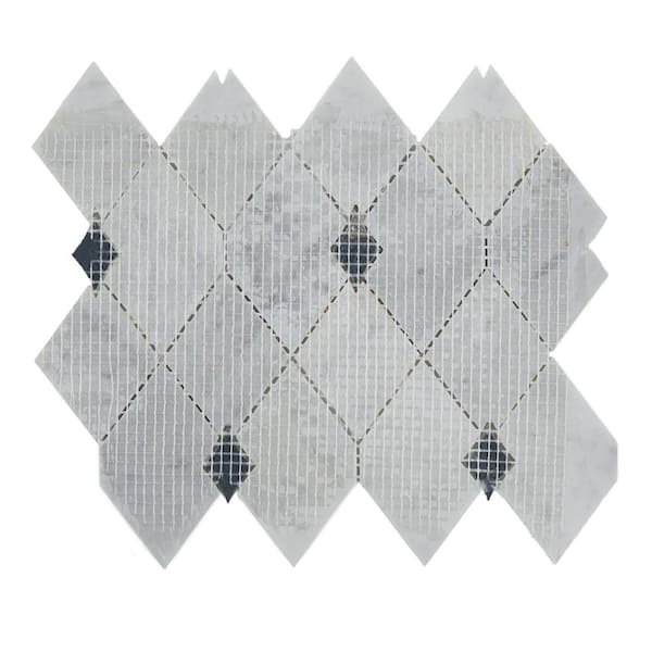 HARLEQUIN BLACK AND WHITE PATTERN #2 Outdoor Rug by Art is