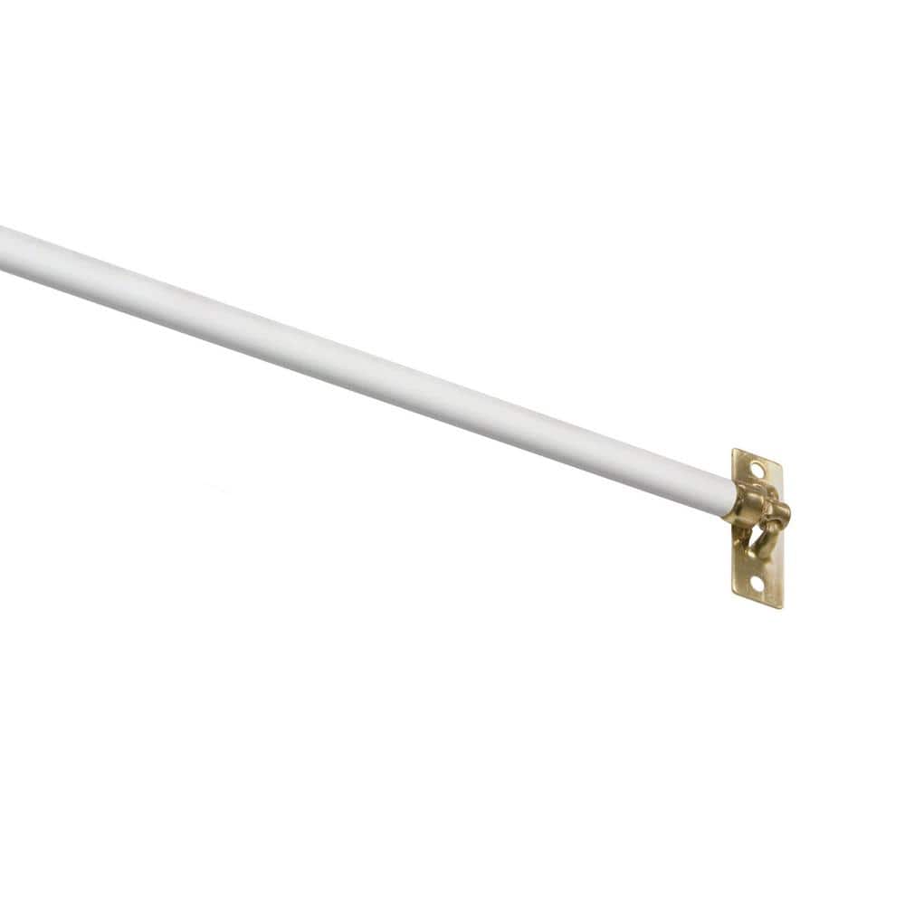 White Adjustable Steel Sash Curtain Rod, 21" - 38"