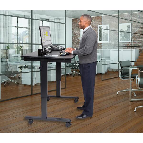 Luxor 47.3 in. Rectangular Black Standing Desks with Adjustable Height
