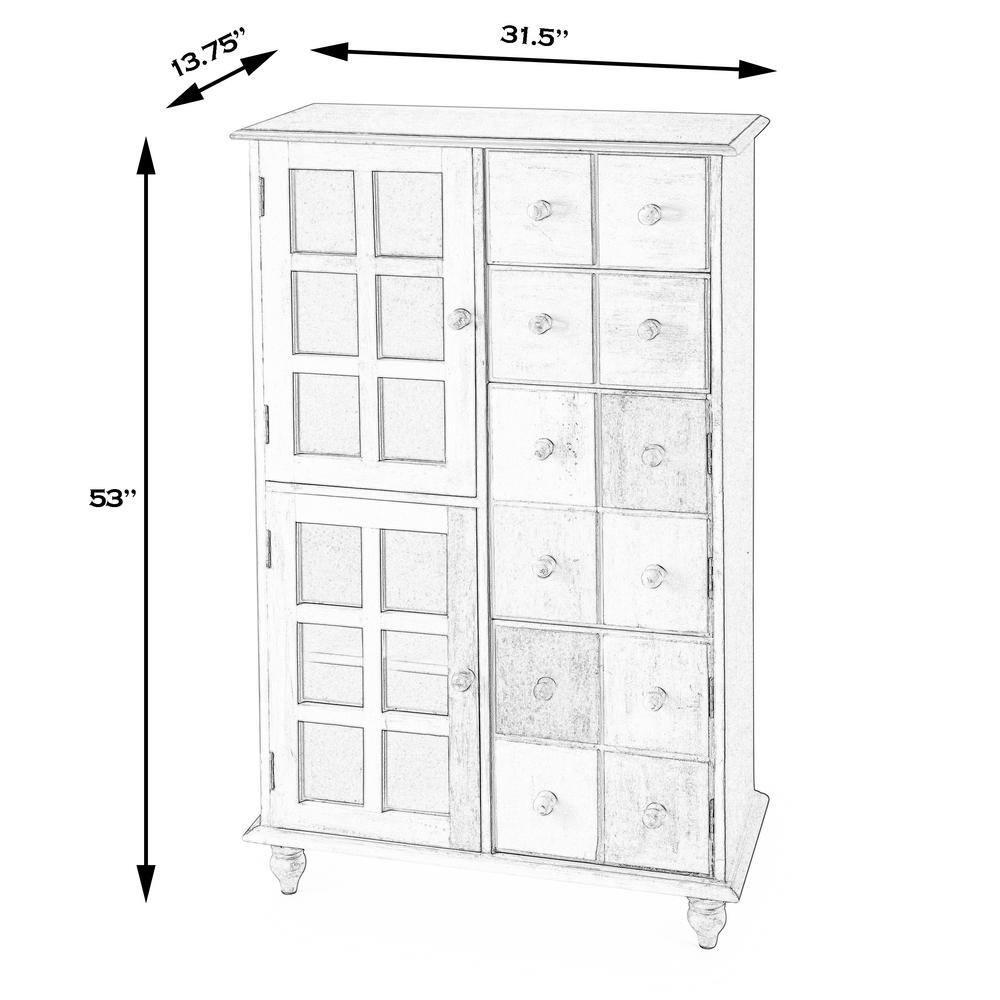 Gray Poplar Hardwood Accent Chest with Extra Deep Drawer