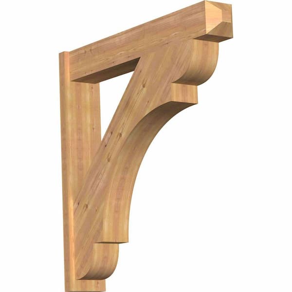 Ekena Millwork 8 in. x 44 in. x 44 in. Western Red Cedar Olympic Craftsman Smooth Outlooker