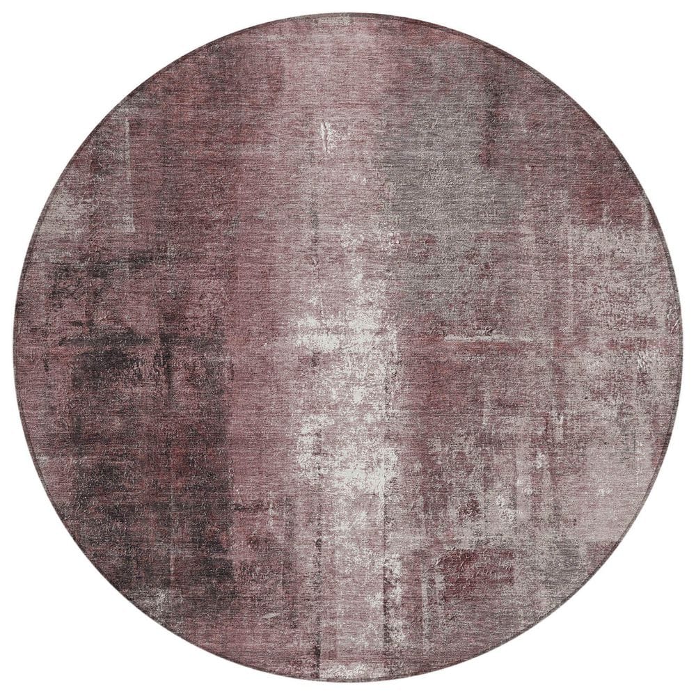 Chantille Machine Washable Indoor/Outdoor Abstract ACN1980 Blush 8 ft. x 8 ft. Round Rug price history on PriceWatchPro