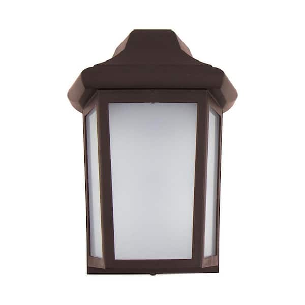 Sedona 1-Light Bronze LED Outdoor Wall Lantern Sconce (1-Pack)