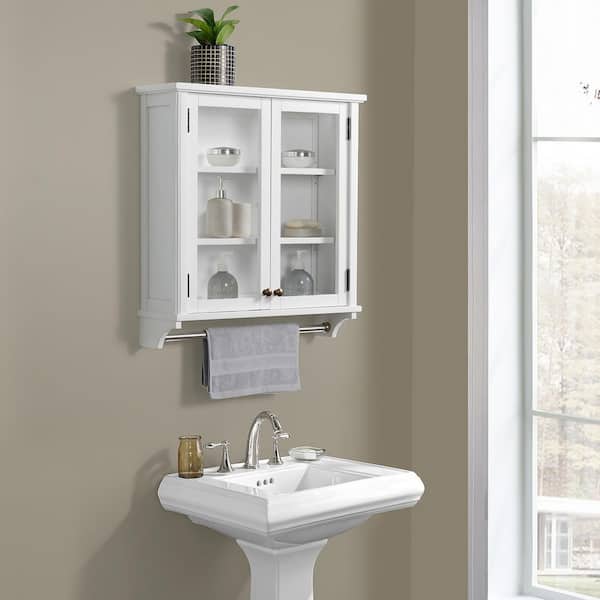 Alaterre Furniture Dorset Bath 27 in. W x 8 in. D x 29 in. H White