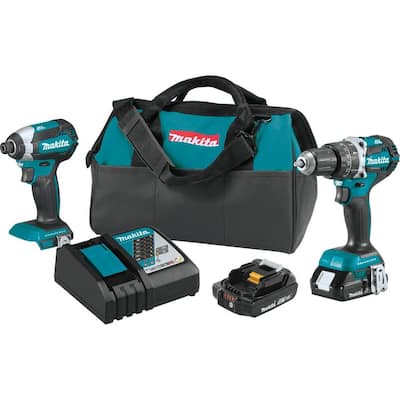 18V LXT Lithium-Ion Brushless Cordless Hammer Drill and Impact Driver Combo Kit (2-Tool) w/ (2) 2Ah Batteries, Bag