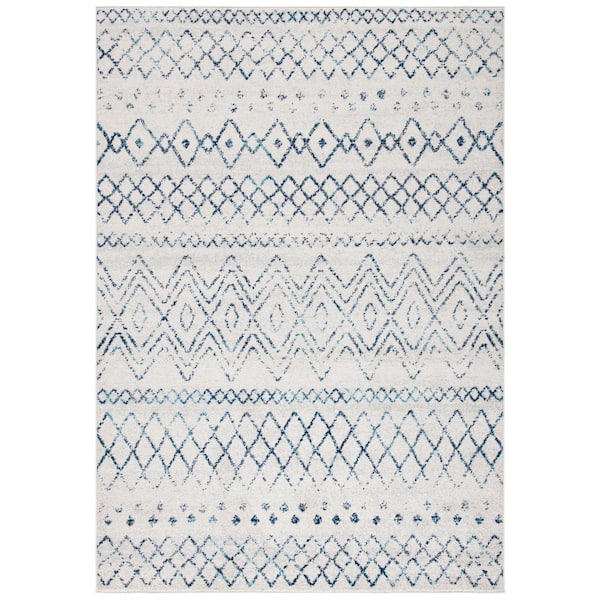 Madison Ivory/Navy 4 ft. x 6 ft. Area Rug