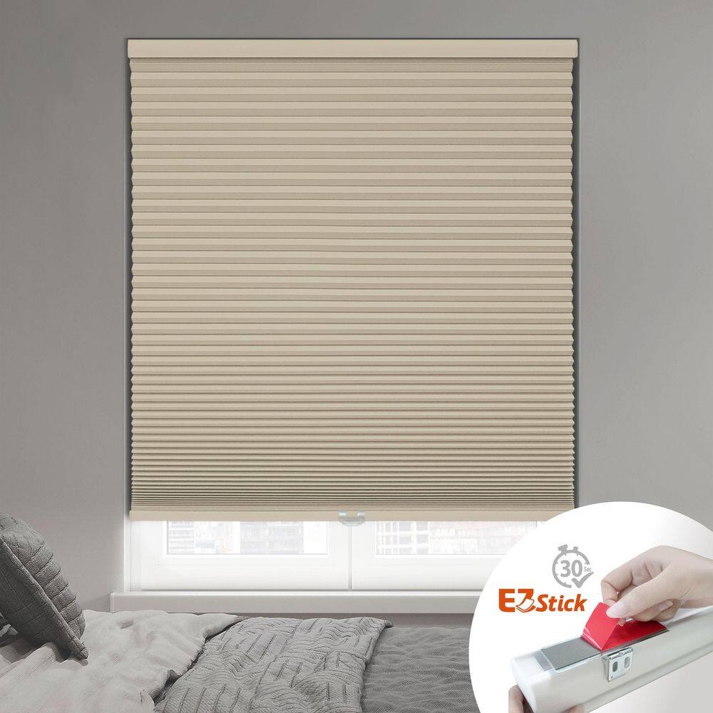 Alabaster Cordless Blackout EZ Stick No Tools No Drill Eco Polyester Cellular Shades-39 in. W x 36 in. L price history on PriceWatchPro