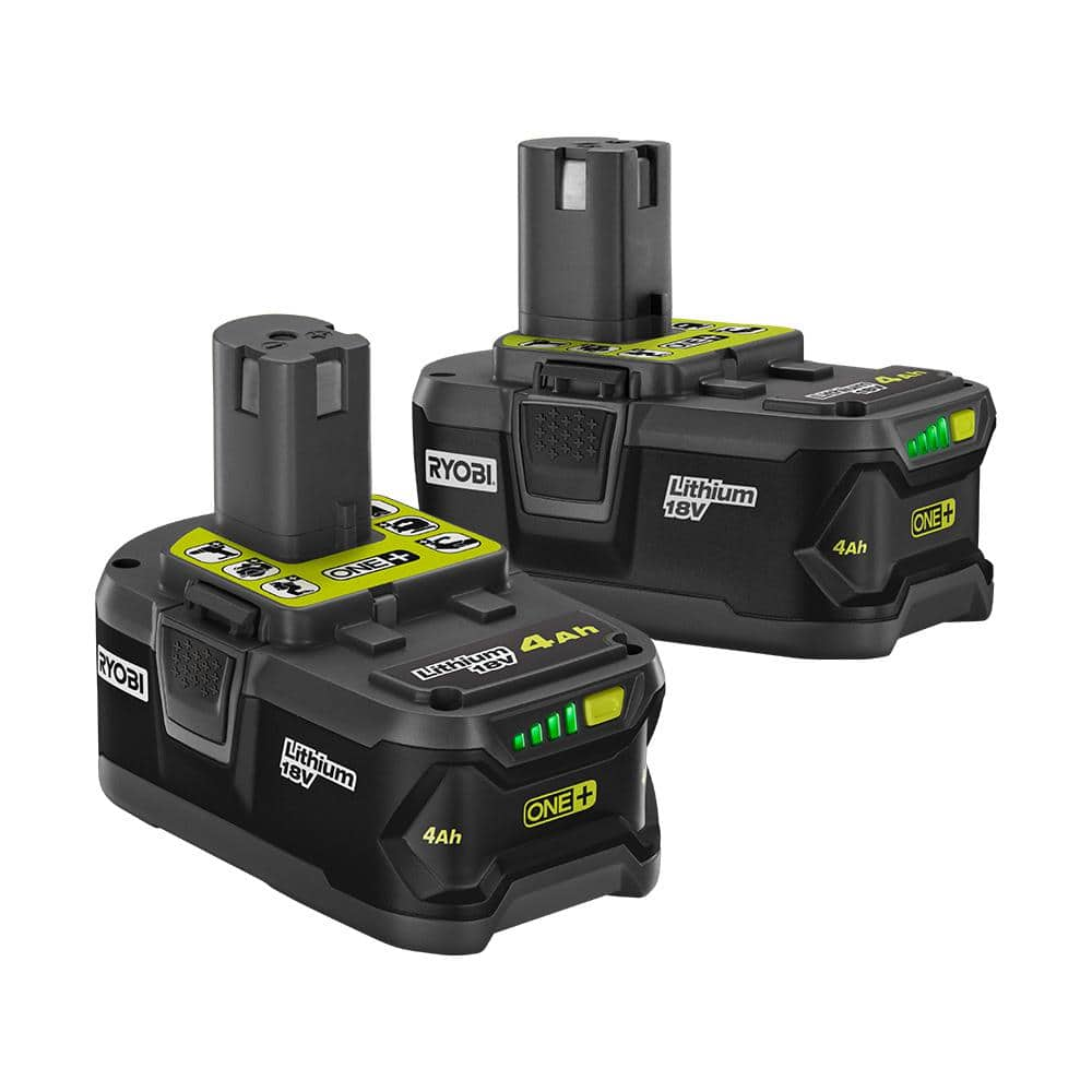 RYOBI ONE+ 18V 4.0 Ah Lithium-Ion Battery (2-Pack) P145 - The Home Depot