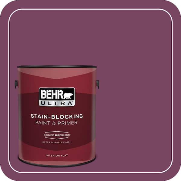 BEHR ULTRA 1 gal. #690B-7 Plum Jam Extra Durable Flat Interior Paint & Primer