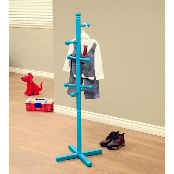 Homecraft Furniture Home Craft 8-Hooks Kid's Coat Rack in Blue