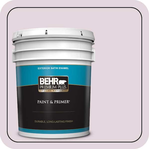 BEHR PREMIUM PLUS 5 gal. #S110-1 Secret Scent Satin Enamel Exterior Paint & Primer