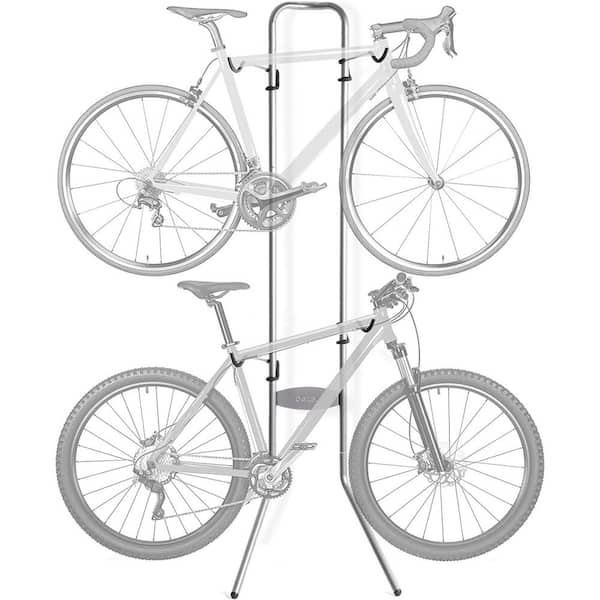Delta Michelangelo Silver 2-Bike Leaning Garage Bike Storage Rack