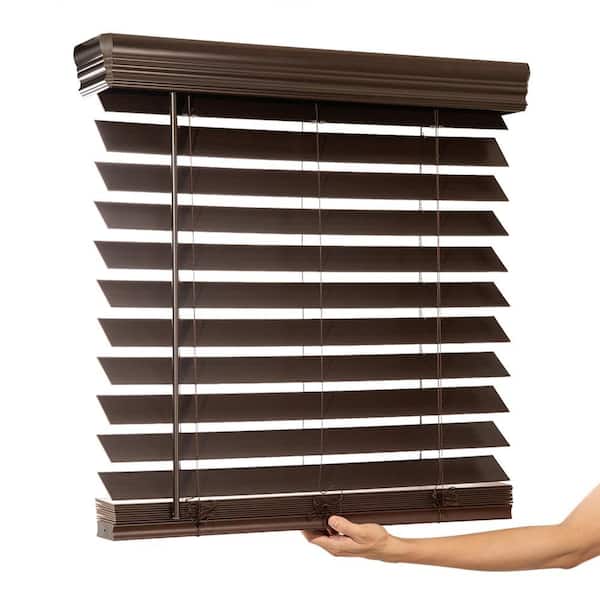 Home Decorators Collection Espresso Cordless Premium Faux Wood