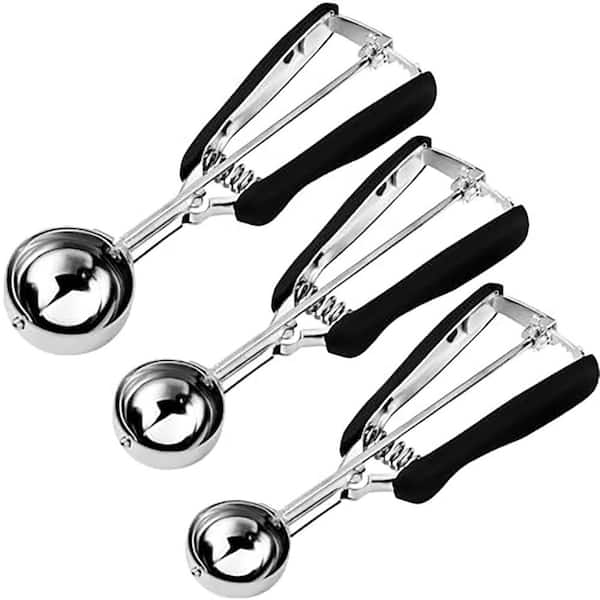Cookie Scoop Set, 3-Pack, 1 Tbsp/2 Tbsp/3 Tbsp, 18/8 Stainless Steel, Non-Slip Handle, for Baking Cookies, Cupcakes