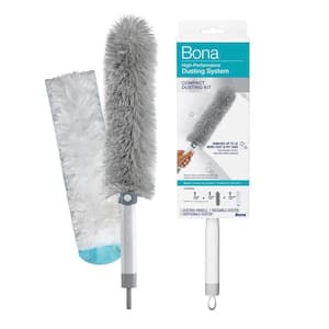 High-Performance Compact Dusting Kit, with 17 in Handle, Reusable and Disposable Dusters