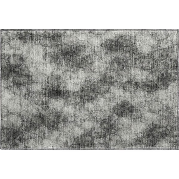 Mayfield Premium Machine Washable Abstract AMF2424 Ivory 2 ft. x 3 ft. Accent Rug